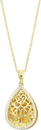 Candela Jewelry Filigree Locket Pendant Necklace in Gold at Nordstrom Rack