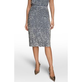 DKNY Sequin Pencil Skirt in Tempest at Nordstrom, Size Medium