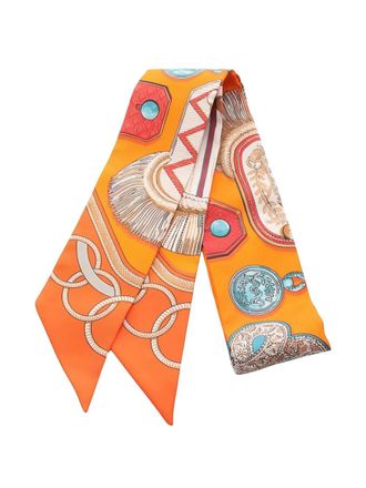 Hermès 2010s printed scarf - Orange