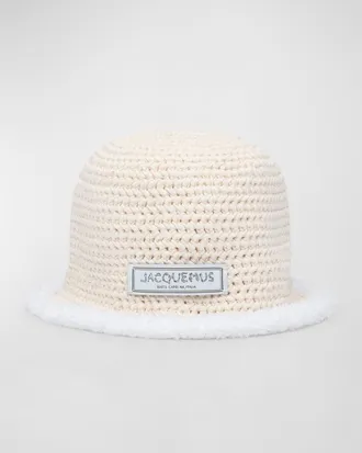 Jacquemus Le Bob Bordino Bucket Hat With Sherpa Trim