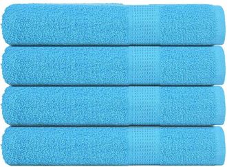 vidaXL Asciugamani 4 Pz Turchesi 100x200 Cm 360 G/m&sup2; 100% Cotone - Vidaxl
