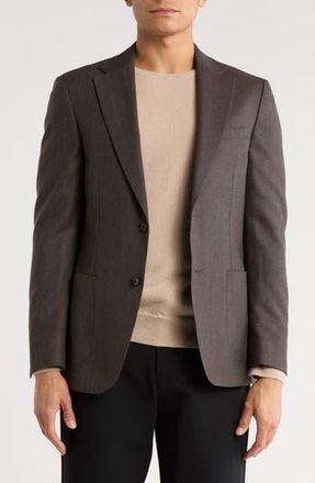 Calvin Klein Herringbone Two-Button Sport Coat in Brown at Nordstrom Rack, Size 46 Regular