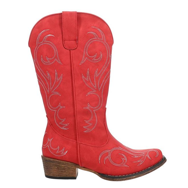 ROPER Damen Westernstiefel Amelia – Schwarz, Kunstleder, Absatz 3,5 Cm