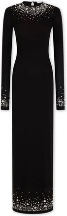 Paco Rabanne Abito lungo con decorazione - Nero