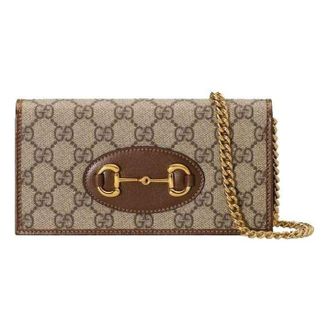 Gucci Horsebit 1955 Chain Wallet Beige Ebony 621892-92TCG-8563