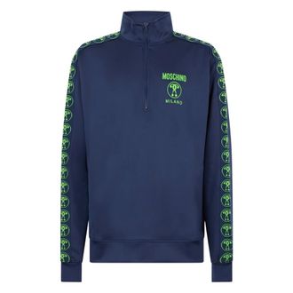 Moschino Zip Hoodie - Heren - Sweatshirts & Hoodies - Blauw - Maat: 3XL Poliester