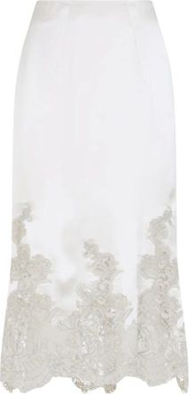 Ermanno Scervino Falda Midi - Skirts - Mujer - Blanco - S