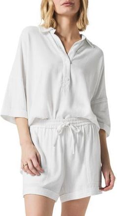 Splendid Coastal Relaxed Top in White at Nordstrom Rack, Size Medium
