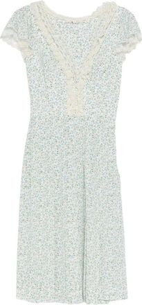Ermanno Scervino Floral-pattern Lace-trim Dress