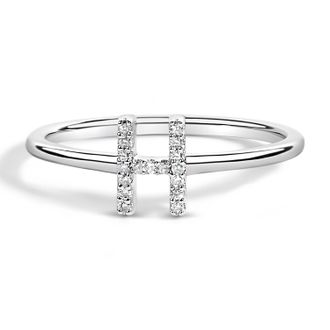 House of Brilliance 10K Gold Diamond Accent Initial A-Z Ring