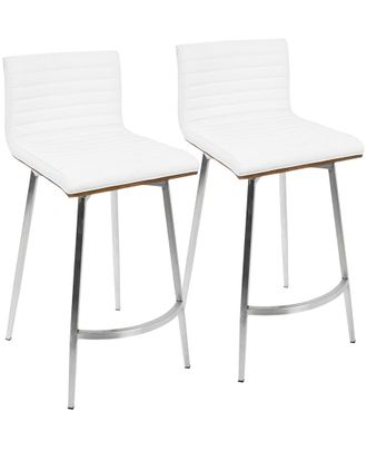 LumiSource Set Of 2 Mason Swivel Counter Stools