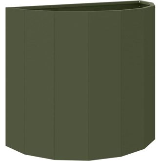 vidaXL Jardinera Verde Oliva 60 x 30 x 50 cm Acero vidaXL