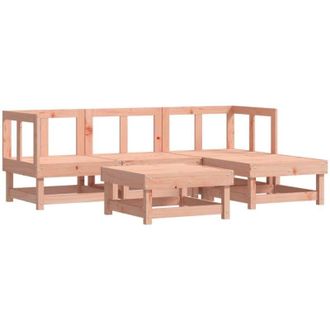 vidaXL Juego De Sof&aacute;s De Jard&iacute;n 5 Pzas Madera Maciza De Abeto Douglas Vidaxl