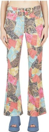 Guess Printed Flared Jeans - Dames - Flared Jeans - Veelkleurig - W25 - Katoen - Jeans