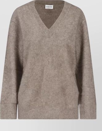Parosh wool yak crewneck sweatshirt