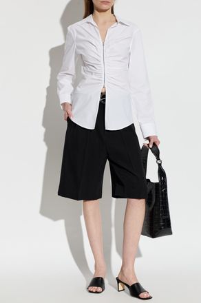 Alexander Wang Ruched Shirt, Womens, White