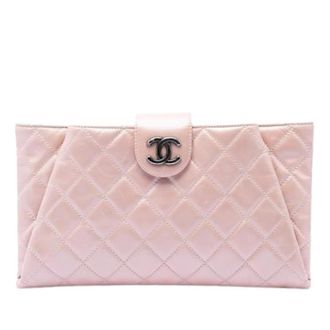 Chanel Pre-owned Clutches, female, Pink, Size: ONE SIZE Pre-owned Quilted Clutch