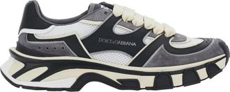 Dolce & Gabbana Lage Sneakers met Mesh Details - Heren - Sneakers - Wit - 43 EU - Leer - Schoenen