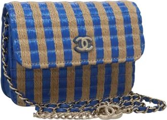 Chanel Pre-owned Canvas chanel-bags - Dames - Vintage Schoudertas - Blauw - ONE Size - Vintage