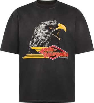 Amiri Mens Eagle Oversized T-shirt - Black Cotton - Size Small