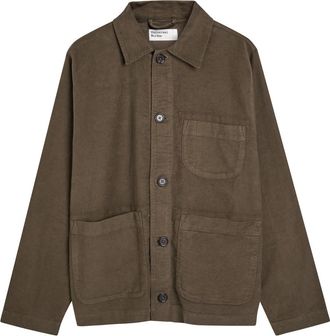 Universal Works Brushed Cotton Overshirt - Brown - Xxl