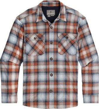 Royal Robbins Snowcap Plaid Fleece Lined Shirt in Steel Blue Plaid at Nordstrom, Size Xx-Large
