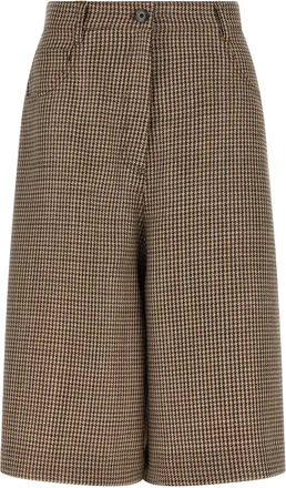 Brunello Cucinelli Brown Virgin Wool Bermuda Womens Shorts