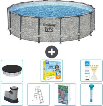 Bestway Piscina Bestway Steel Pro Max Redonda - 488x122 Cm - 8-piezas S532