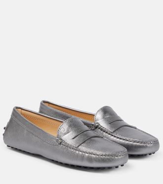 Tod's Mocassini in pelle metallizzata