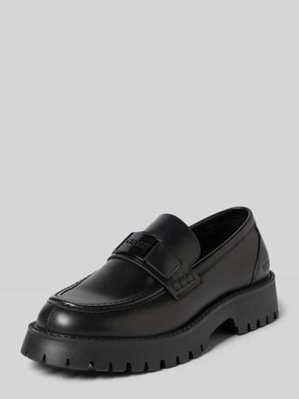 Guess Slipper aus echtem Leder Modell Gorizia in Black, Gr&ouml;&szlig;e 40