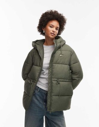 Tommy Jeans Piumino midi verde