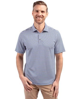 Cutter & Buck Virtue Eco Pique Stripe Recycled Mens Polo Shirt