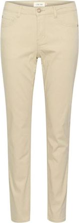 Cream Crann Twill Pant - Coco Fit - Dames - Slim Fit Broeken - Beige - W25 L30 - Katoen - Broeken