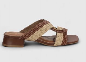 Bruno Menegatti Womens Verina Straw Sandals In Mousse