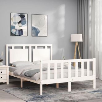 vidaXL Bed Frame without Mattress White 120x200 cm Solid Wood Pine Vidaxl
