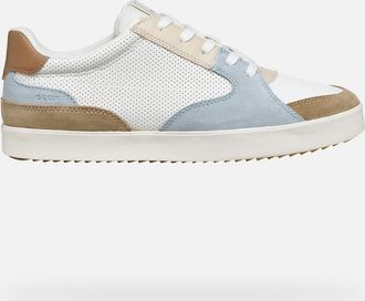 Geox Scarpe Blomiee Donna Bianco/azzurro Chiaro