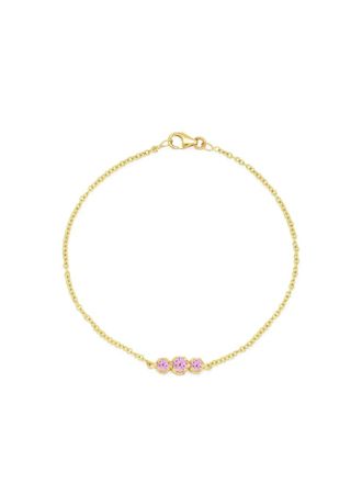 Jennifer Meyer Yellow Gold Sapphire Illusion Bracelet - women - Pink Sapphire/18kt Yellow Gold/14kt Gold - One Size