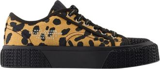 Marc Jacobs Gedrukte Zwarte Katoenen Sneakers - Dames - Sneakers - Veelkleurig - 38 EU - Katoen - Schoenen