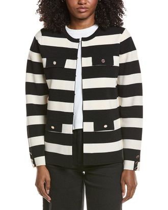 Anne Klein Stripe Kissing Cardigan
