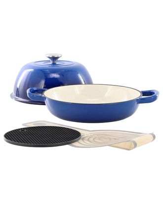 MegaChef MegaChef 6qt Enameled Cast Iron Bread Pot with Baking Mat