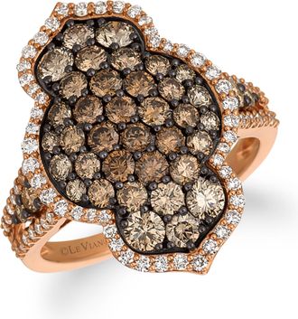 Le Vian Ladies Cholocate Diamonds Rings set in 14K Strawberry Gold YRBU 7