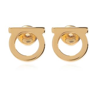 Ferragamo Gancini Stud Oorbellen - Dames - Oorbellen - Geel - ONE Size - Accessoires