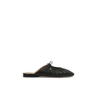 Kazar Zwarte slides met decoratieve bovenkant - Dames - Slip ons - Zwart - 39 EU - Leer - Schoenen
