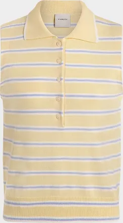 Varley Rue Striped Polo Tank Top