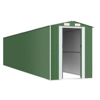 Berkfield Home Garden Shed Green 192x938x223 cm Galvanised Steel | Size: 192 x 938 x 223 cm