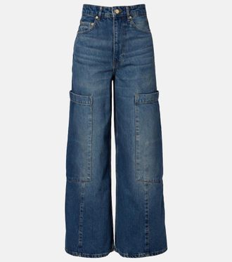 Ganni Mid-rise cargo jeans