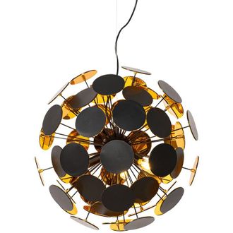 QAZQA Design Pendant Light Black and Gold - Cerchio