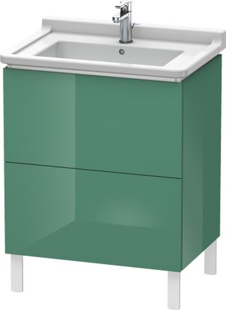 Duravit Duravit L-cube Mueble De Aseo Vertical, 2 Cajones, 670mm, Para Starck 3, Color: Jade Laca Alto Brillo - Lc660800303