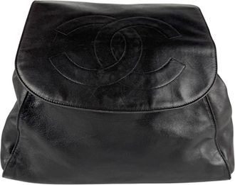 Chanel Black Leather Backpack (Pre-Owned)