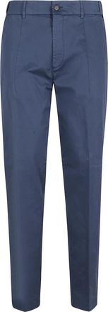 Eleventy Button Broeken - Heren - Chinos - Blauw - S - Katoen - Broeken